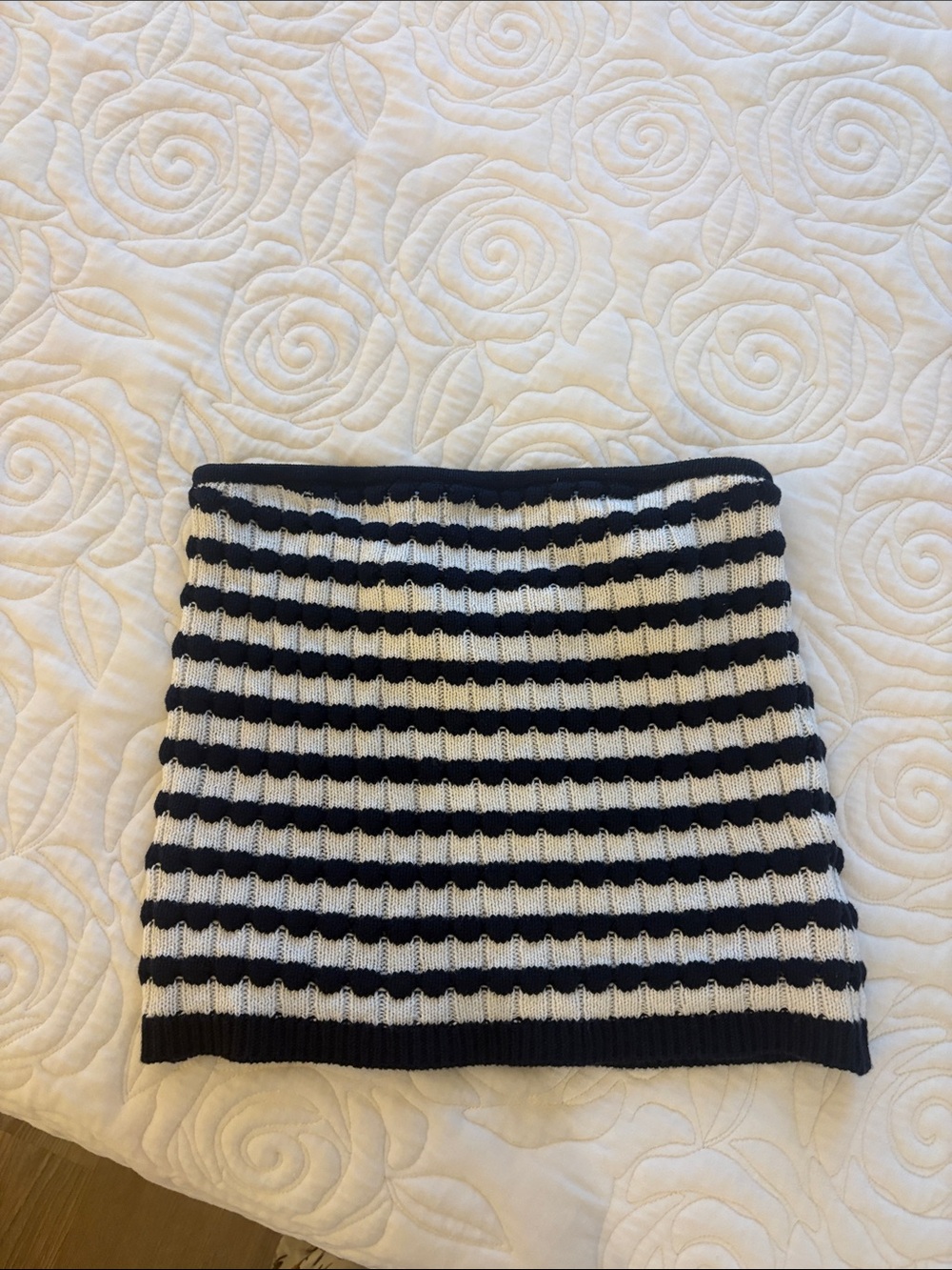 Splendid Blue and White Striped Knit Tank Top